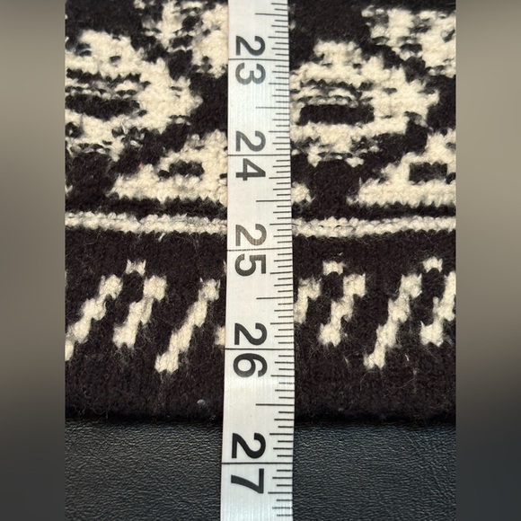 J. Jill Ultra Soft & Cozy Black/Cream Jacquard Pullover Sweater Sz Medium - Picture 11 of 12